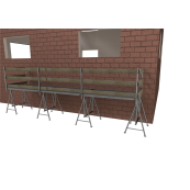 Scaffolding plank | made of wood | without variety class S10 | Dimensions: 45 x 240 mm | Longueur: 3000 mm